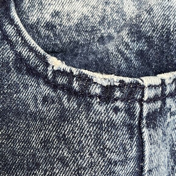 Refuge Womens Skirt Sz Small Acid Washed Button down Denim Mini Distressed Y2k - Picture 7 of 12